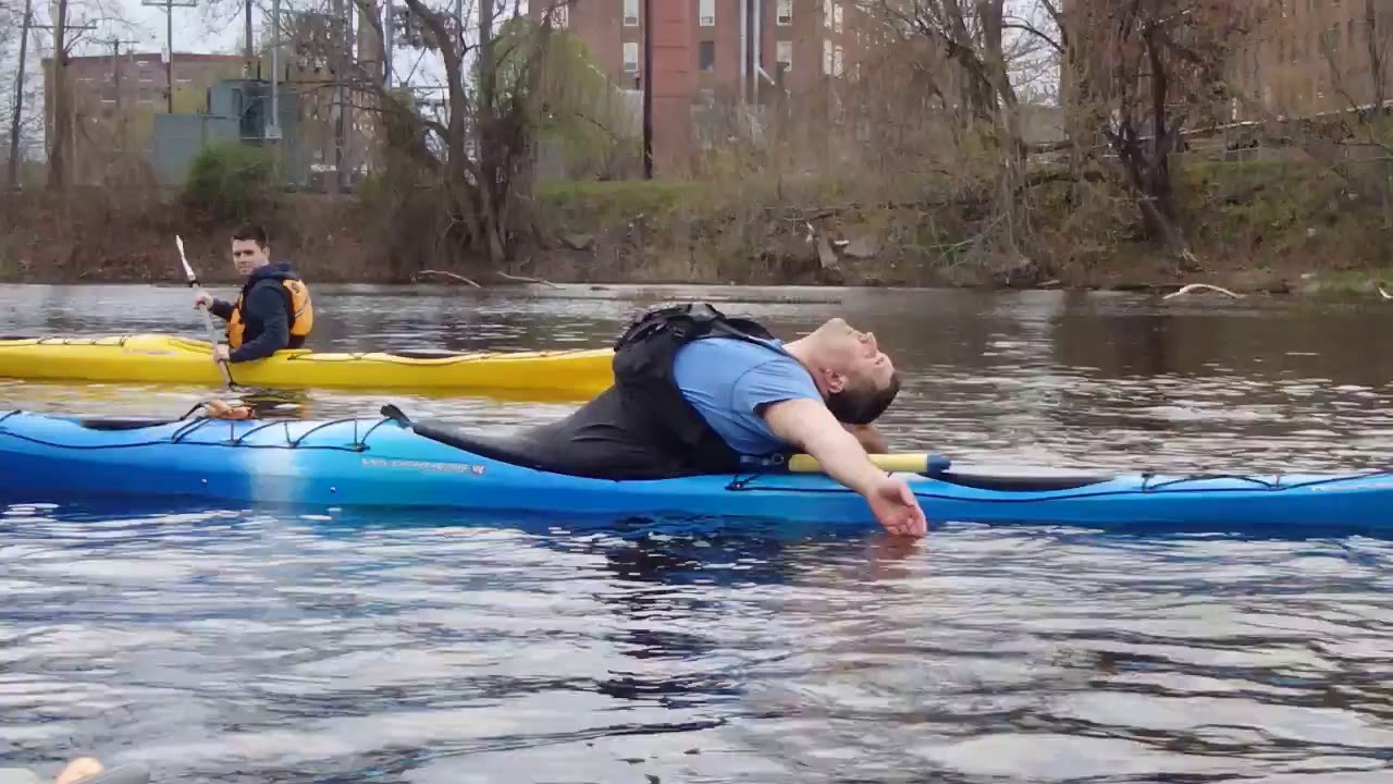 Enjoyin' a cold one! kayaking Nashua River in Downtown Nashua NH