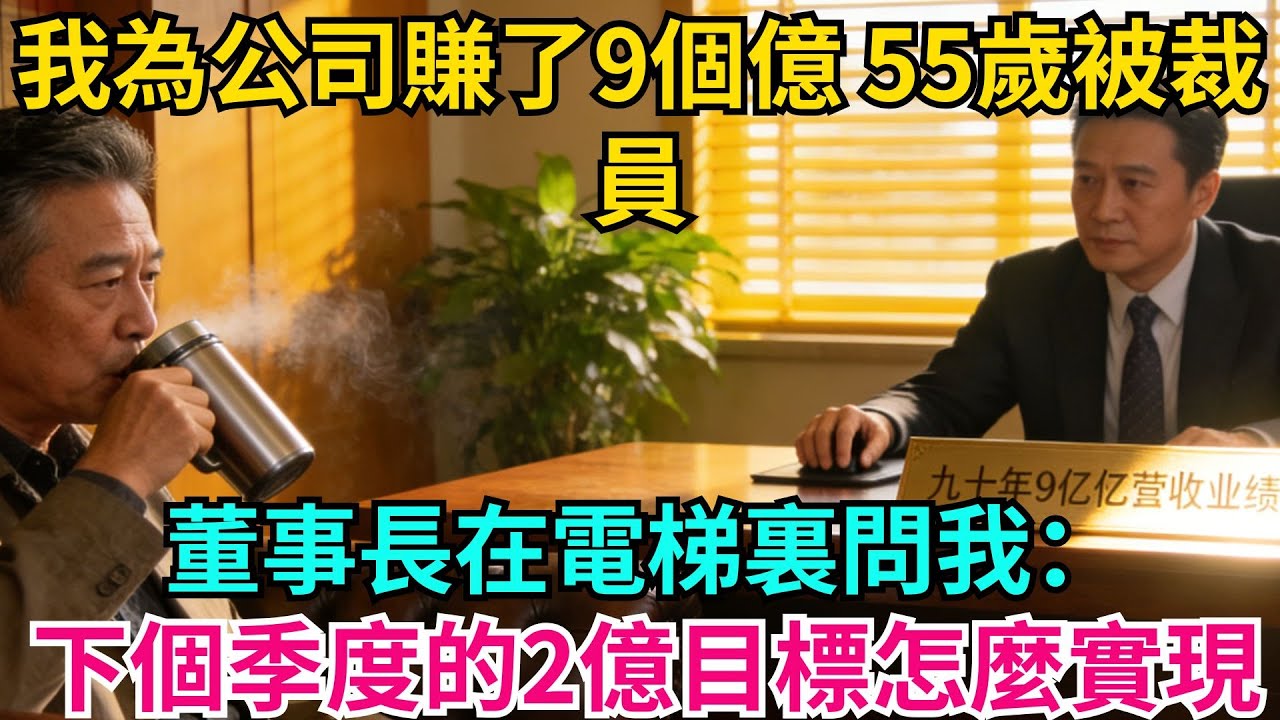 我為公司賺了9個億，55歲被裁員，董事長在電梯裏問我：下個季度的2億目標怎麼實現？我笑了【奇譚異聞錄】#職場 #爽文 #生活經驗 #小說 #故事分享 #反轉