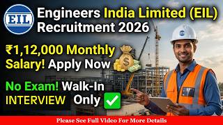 EIL Recruitment 2026 | Walk-In Interview | Engineers India Limited Job Vacancy | No Exam PSU Jobs