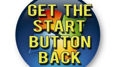 How to add a start button in Windows 8
