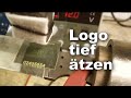 Logo tief ätzen | Stempel, Makers mark, Signierschablone, Schilling marking | Messerbau Folge 123