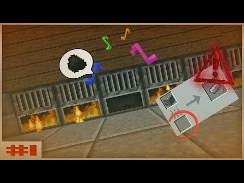 Redstone tutorial - Индикатор топлива с звуковым сигналом.  #1 (minecraft механизмы)