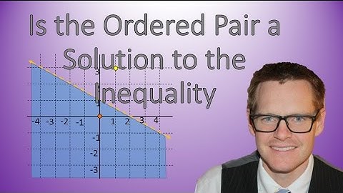 Is the Ordered Pair a Solution to the Inequality? (Simplifying Math)