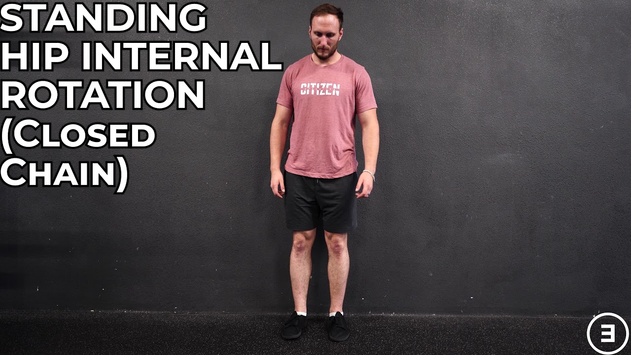 Standing Hip Internal Rotation (Closed Chain) YouTube