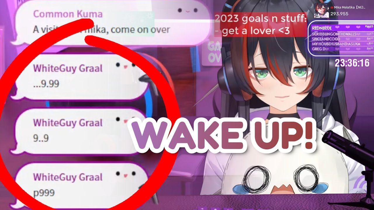 Mika caught her viewer sleeping on stream