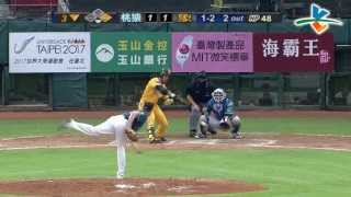 20130720 CPBL 猿 VS 象 3下 張正偉本季第8次盜壘成功