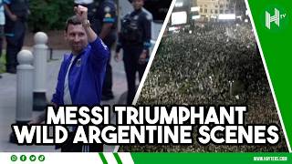 PUMPED Messi returns to hotel whilst Argentina celebrate WILDLY after England win
