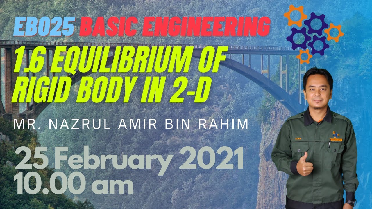 EB025 Basic Engineering. 1.6 Equilibrium Of Rigid Body In 2-D - YouTube