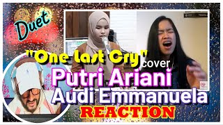 Putri Ariani x Audi Emmanuela │ "One Last Cry"  Cover │REACTION "Amazingly Beautiful!"