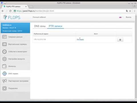 Хостинг FLOPS - VPS, VDS, KVM: Как настроить PTR-запись?