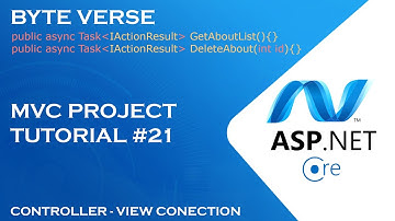 ASP.NET CORE MVC | Controller - View Connection ( List - Delete Actions ) #21