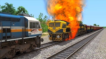 Loco Failed of Rajdhani Express Rescue by WDP4D | Rajdhani Train Accident – Train Simulator Railways