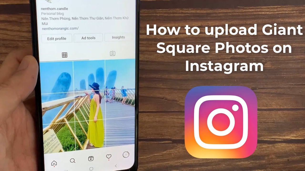 How to Upload Giant Square Photos on Instagram For Android Samsung YouTube