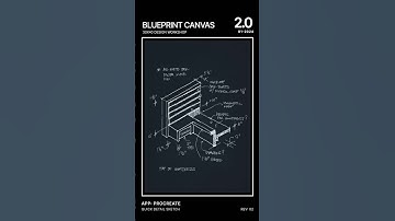 Blueprint style sketch in Procreate