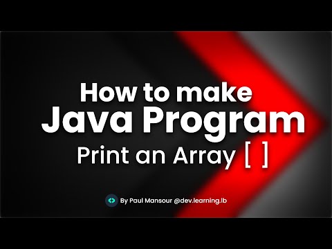 Java Program Print an Array using standard library Arrays