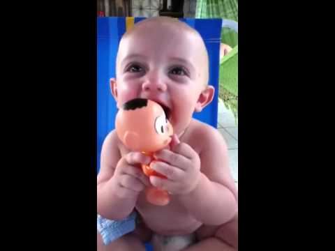 Baby laughing