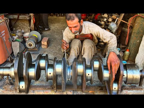 poster for Old School Repair | Experience Machinist Rebuilding Wrecked Crankshaft From Main Journal