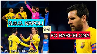 Barcelona ties napoli at the san paolo stadium 1-1. it was not most
exciting match but barca did really well going up against a team that
committed d...