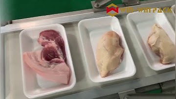 WIN-WIN PACK Automatic food wrapping machine/Meat cling film packing machine/Weigh-Wrap-Label