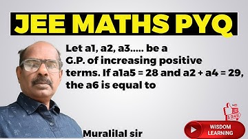 a1, a2, a3..... be a G.P. of increasing positiveterms. If a1a5 = 28 and a2 + a4 = 29, the a6