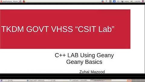 C++ Basics using Geany