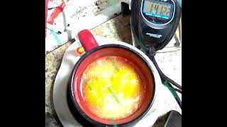 A timelapse (with audio commentary) of fully cooking two eggs in a cup using just a cup warmer screenshot 1