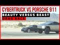 Tesla CYBERTRUCK vs Porsche 911 Drag Race (Actual Footage, No CGI)
