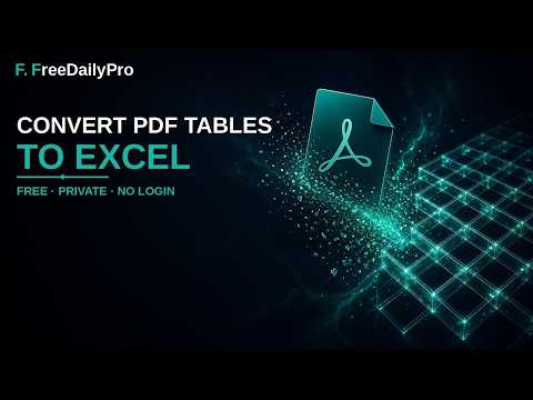 How to Convert PDF Tables to Excel Online