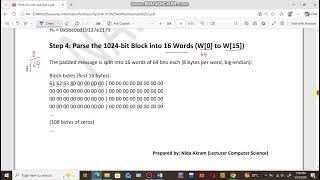 7.12- SHA-512(Secure Hash Algorithm-512) Example part 1 | Hash Function