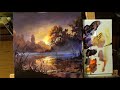 #50 Как нарисовать ПРОСТОЙ ПЕЙЗАЖ акрилом | Landscape acrylic painting | Simple Acrylic Painting