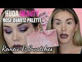 NEW HUDA BEAUTY ROSE QUARTZ EYESHADOW PALETTE REVIEW &amp; SWATCHES!
