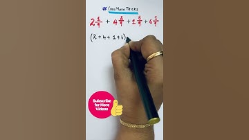 Mixed fractions addition shorts trick #CoolMathsTricks Adding mixed fractions #shortsmaths #shorts