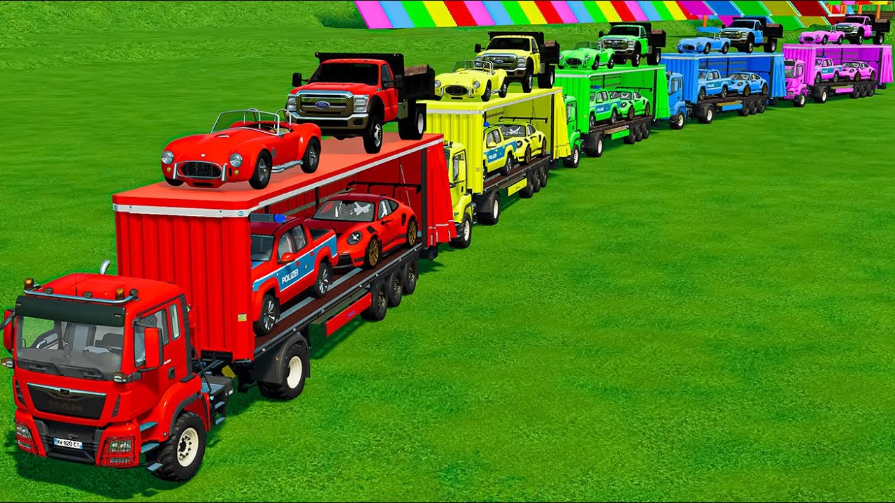 DOUBLE STOREY TOP TRANSPORT CARRERA, WATERMELONS, CHEVROLET & JEEP! FS 22