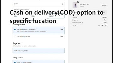 How to show cash on delivery (COD) to specific location in shopify