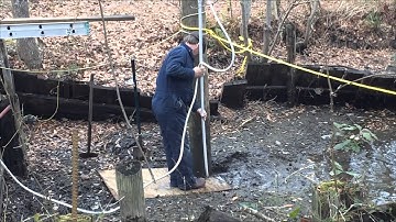 Sinking a piling (redneck style)