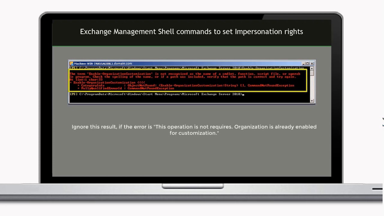 How to set Impersonation rights for live Exchange server? - YouTube