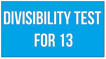 Divisibility Test For 13