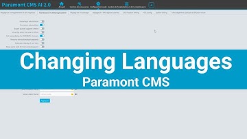 Changing Languages on the Paramont CMS