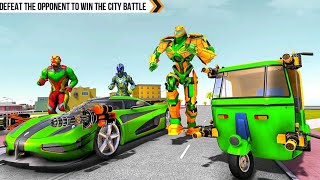 Robot Car Tuk TuK Transform Game | Mobil Robot Perang Berubah Jadi Becak Tuktuk Android Gameplay screenshot 1