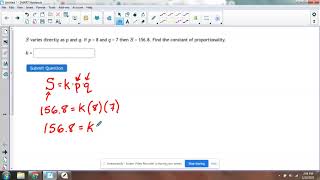 MAT100: Chapter 1 - Direct Variation Example