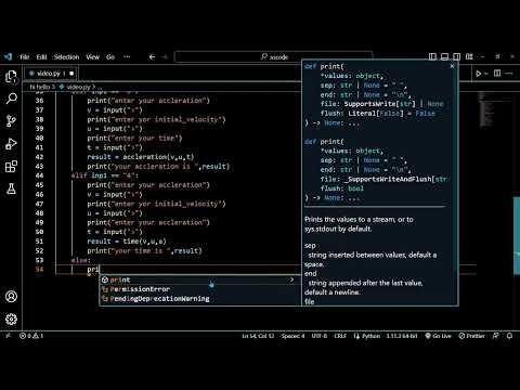 First Equation of Motion Calculator in Python | v = u + at