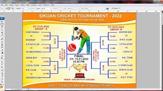Cricket Tournament Fixtures 2022 | Photoshop Cricket Fixtures psd file 2022 | Barihagraphic