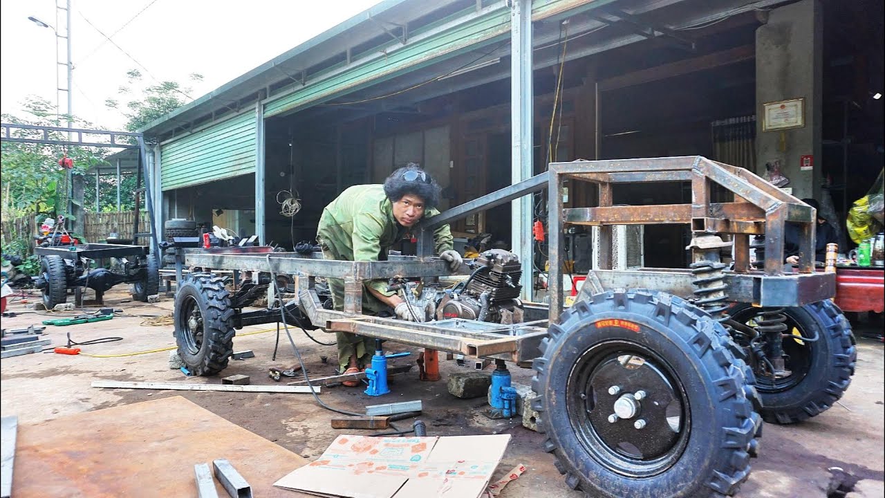 Fabricating a vibration dampening mount for a 250cc ATV engine - High-standard machining - Part 3