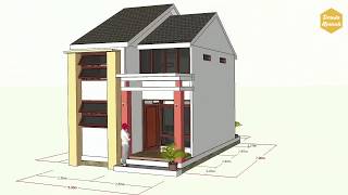 DESAIN RUMAH MEZZANINE 5X7 METER HITUNG BIAYA BANGUN   RUMAH 5X7 METER