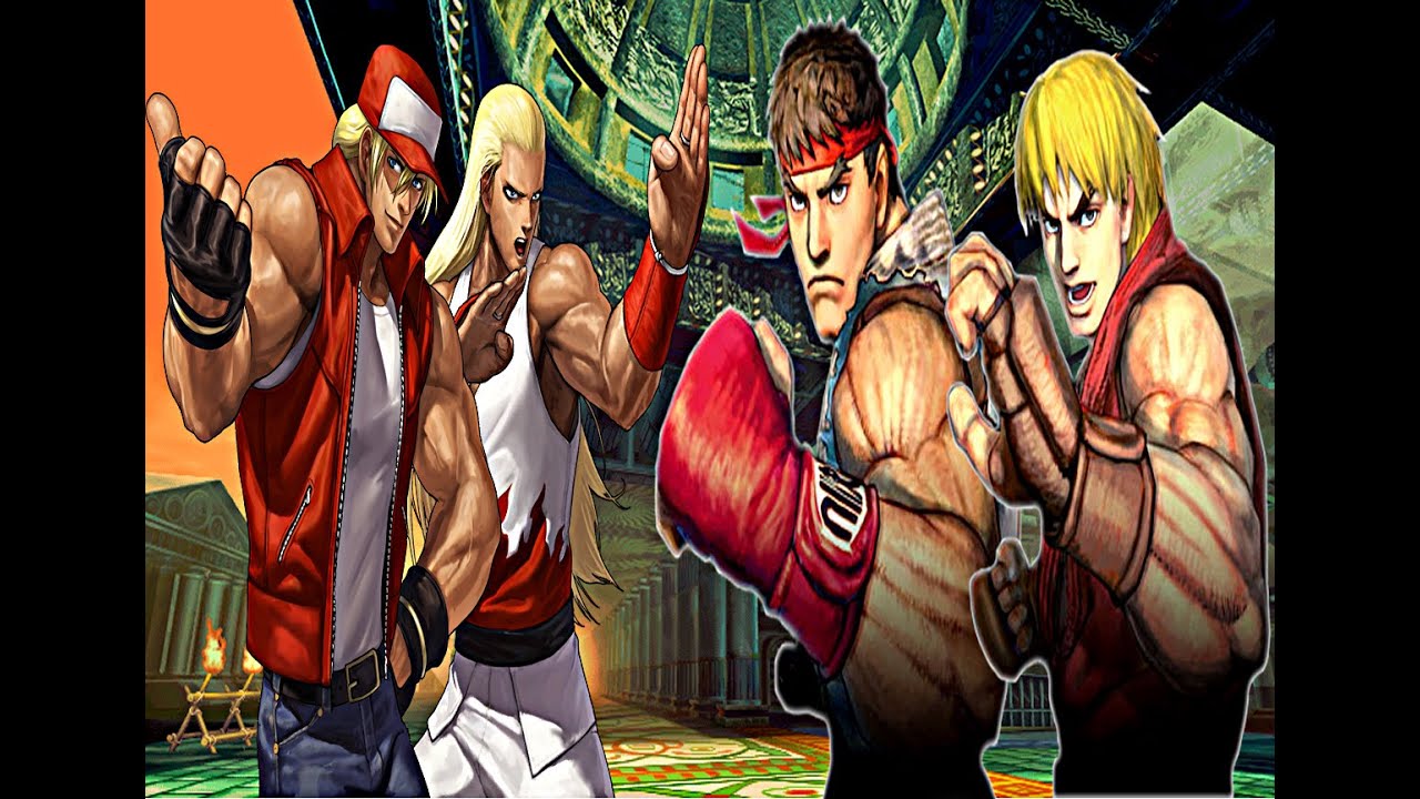 Ken and Ryu Vs Andy and Terry Bogard Street Fighter VS