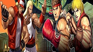 Ken and Ryu Vs Andy and Terry Bogard - Street Fighter VS King of Fighters