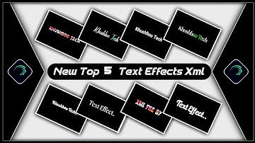 Top 5 Text Animation Presets|Trending Text Effect Alightmotion Xml🌺Text Effect Preset||Khushboo Tech