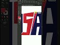 USA Typography Design | Red White Blue Aesthetic | Creative Text Art | Typoblast #shorts