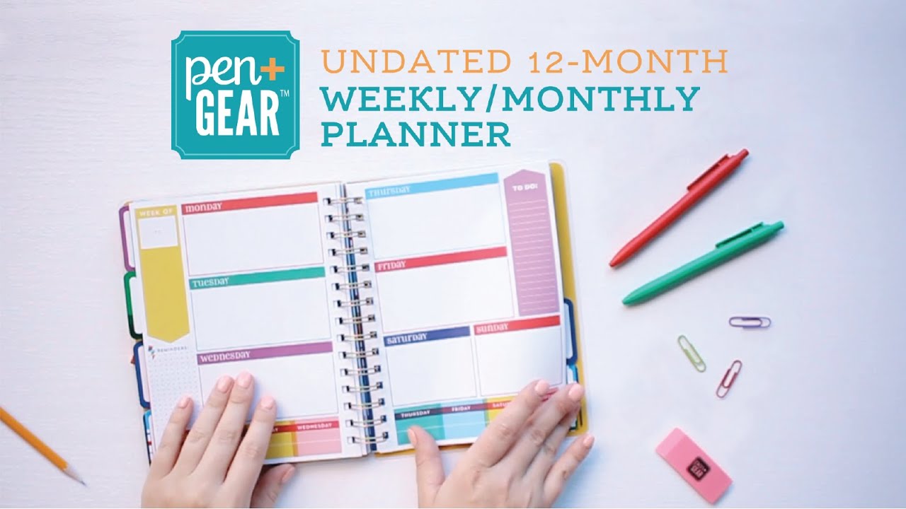 Weekly Monthly Spiral Planner By Pen Gear 3birds Design Youtube