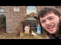Nativity scene made with pallets